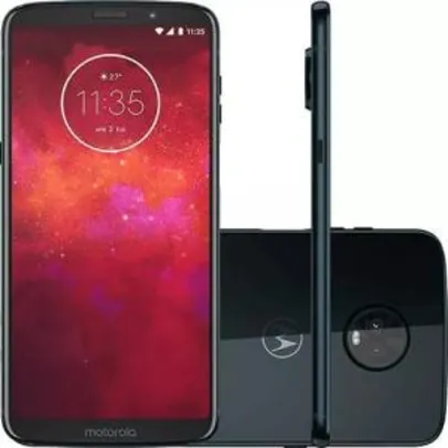 Smartphone Motorola Moto Z3 Play Dual Chip Android Oreo - 8.0 Tela 6" Octa-Core 1.8 GHz 64GB 4G Câmera 12 + 5MP (Dual Traseira) - Índigo
