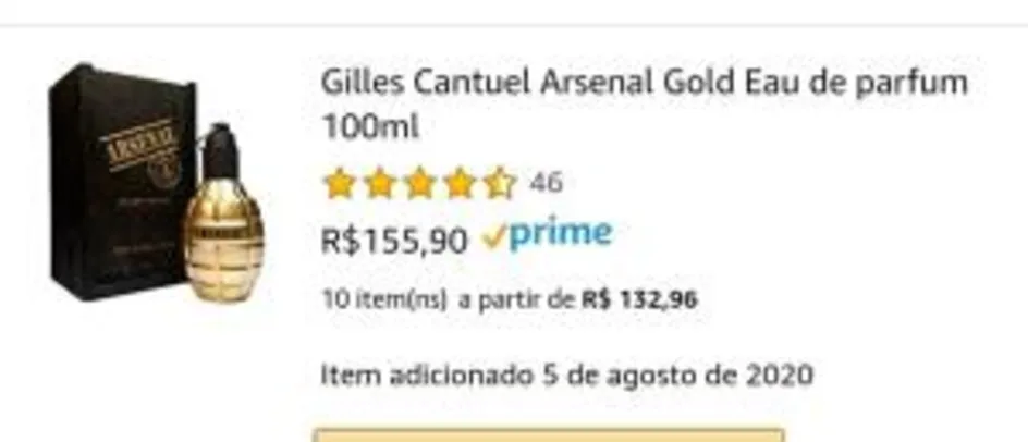 Perfume Gilles Cantuel Arsenal Gold Eau de parfum 100ml | R$156