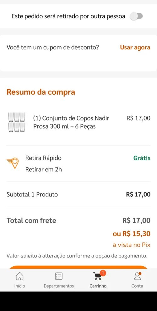 Imagem na descrição da promoção