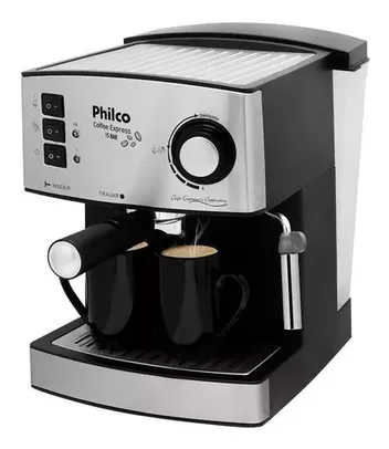 Cafeteira Philco Coffee Express 15 Bar Filtro Permanente Cor Preto/Prateado 127V