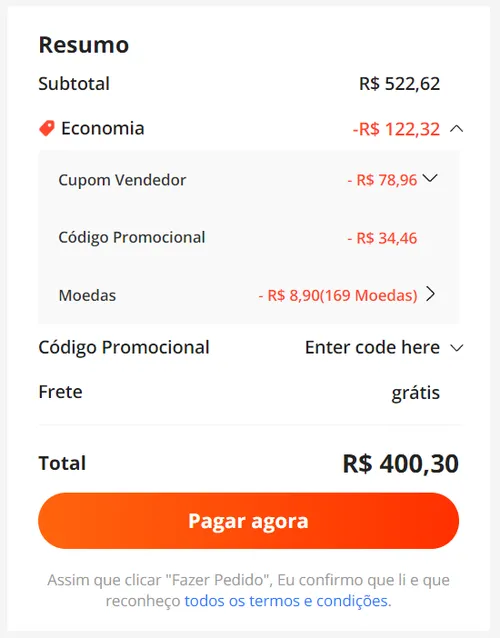 Imagem na descrição da promoção