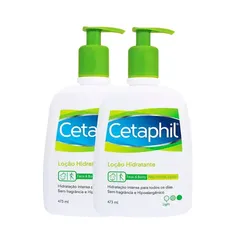 Kit 2 Cetaphil Loção Hidratante Galderma para Pele Normal a Seca 473ml