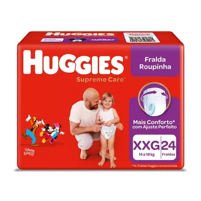 Fralda Huggies Supreme Care Roupinha XXG (192 tiras)