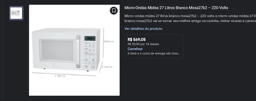 Imagem na descrição da promoção