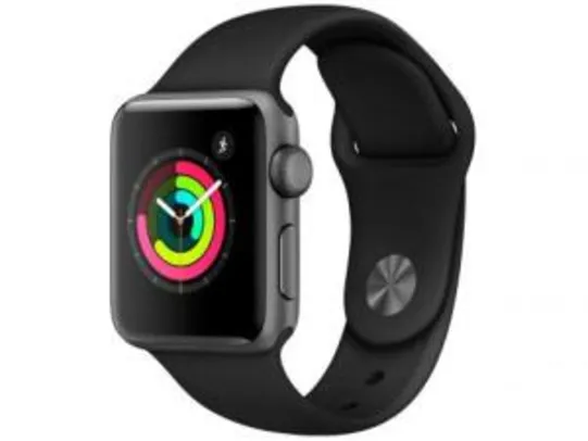 Apple Watch Series 3 38mm GPS Integrado - Wi-Fi Bluetooth Pulseira Esportiva 8GB | R$1.480