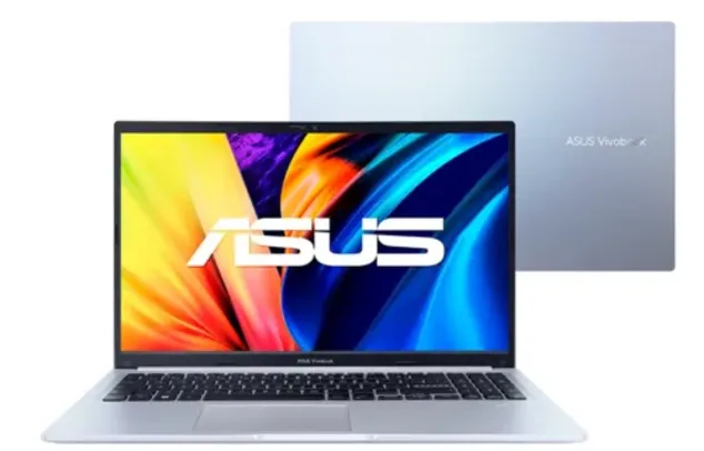 Notebook Asus Vivobook, Processador Intel Core I3-1220P, 8GB de Memória, Armazenamento 256GB SSD, Windows 11 Home, Prata, Tela de 15,6", 90NB0VX2-M, A