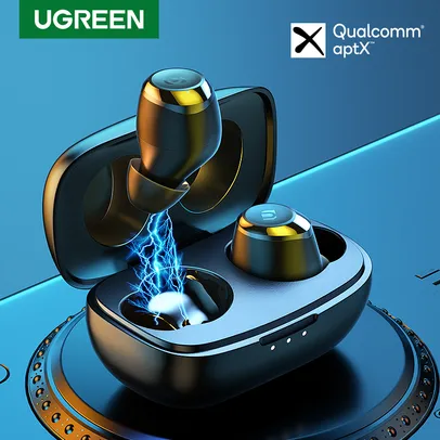 Fone de Ouvido UGREEN TWS Wireless Bluetooth 5.0 Earphones Qualcomm aptX