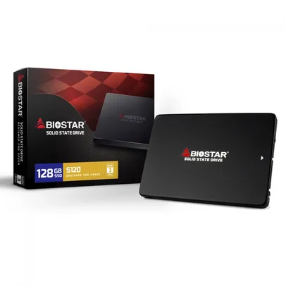 SSD Biostar S120, 128GB, Sata III, Leitura 550MB/s e Gravação 500MB/s | R$129