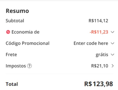 Imagem na descrição da promoção