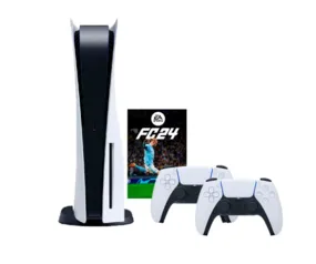 Combo Console PlayStation 5 - EA SPORTS FC 24 825GB SSD + Controle Sony DualSense PS5 Sem fio Branco e Preto DUALSENSE PS5