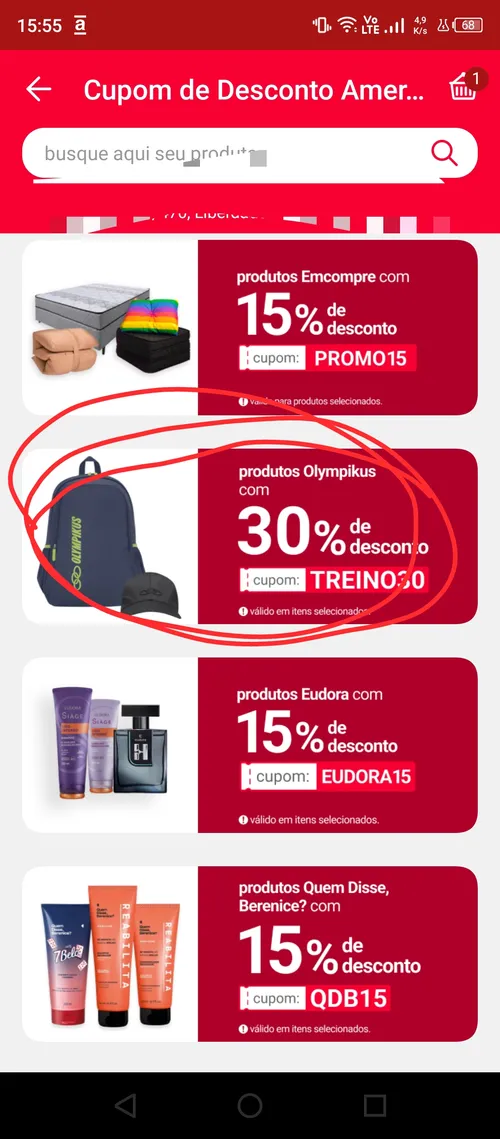 Imagem na descrição da promoção