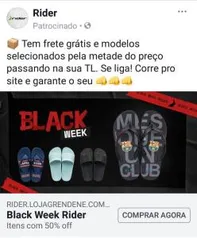 Rider pela metade do preço e frete grátis!