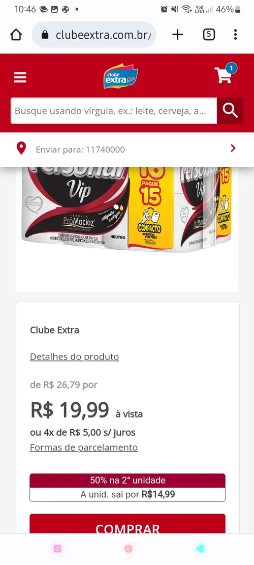 Imagem na descrição da promoção