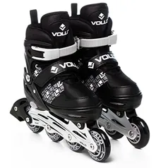 Patins In Line Cinza e Preto Pequeno Vollo Sports