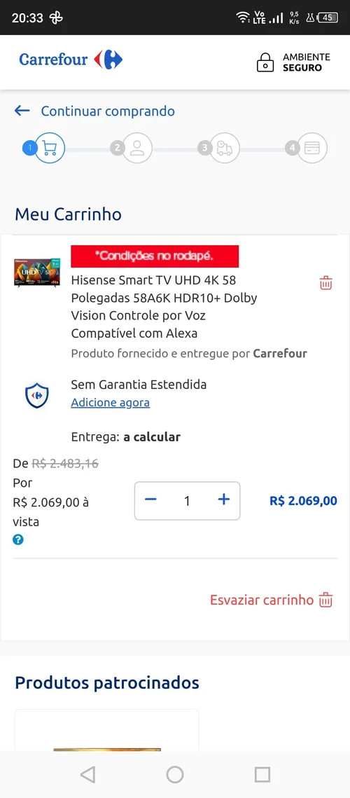 Imagem na descrição da promoção