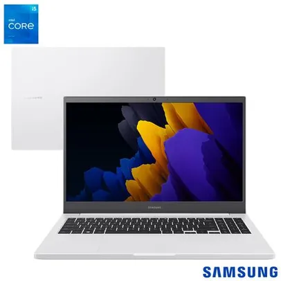 Notebook Samsung, i5-1135G7, 8GB, 256GB SSD, Tela 15,6", GeForce MX450, Branco.