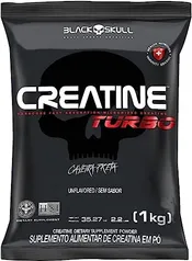 Creatina Turbo 500g Black Skull | Creatina com Máxima Absorção | Suplemento em Pó Refil (1 Refil de 500g)