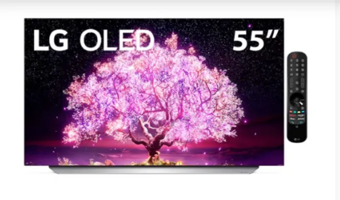 Smart Tv 55 Polegadas 4k Oled 55c1 Freesync Thinq Lg Prata Bivolt