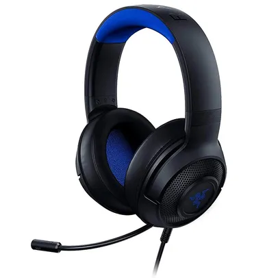 Headset Gamer Razer Kraken X, P2, Drivers 40mm, Console Black/Blue - RZ04-02890200-R3U1