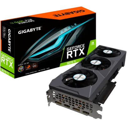 Placa de Vídeo Gigabyte Eagle NVIDIA GeForce RTX 3070 Ti, OC, LHR, 8G, GDDR6X, DLSS, Ray Tracing, GV-N307TEAGLE OC-8GD