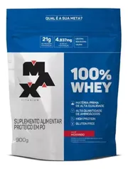  100% Whey Max Titanium Sabor  Morango - 900g