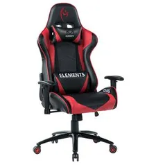 Cadeira Gamer Elements Veda Ignis Preto e Vermelho