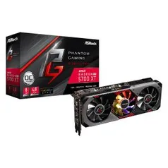 Placa de Vídeo Asrock, Radeon, Navi RX 5700XT Phantom Gaming D 8G OC - R$2696