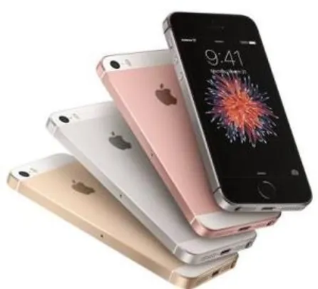 iPhone SE Apple com 128GB, Tela 4”, iOS 9, Sensor de Impressão Digital, Câmera iSight 12MP, Wi-Fi, 3G/4G, GPS, MP3, Bluetooth e NFC - R$1583