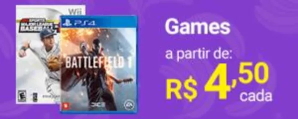 JOGOS A PARTIR DE 4.50 CADA