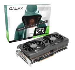 Placa de Vídeo Galax, GeForce RTX 3070 (1-Click OC), LHR, 8GB, GDDR6, DLSS, Ray Tracing, 37NSL6MD2KCH