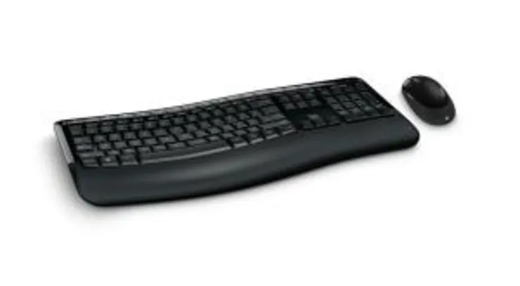 Mouse e Teclado Ergonômicos Microsoft Wireless Comfort Desktop 5050 | R$ 370