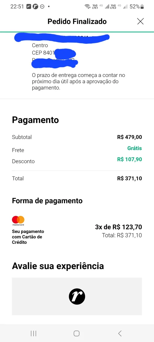 Imagem na descrição da promoção