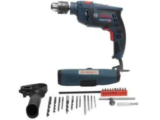 [CLIENTE OURO] Furadeira de Impacto Bosch 650W Velocidade 1/2” - Variável Mandril GSB 13 RE Pro Com 23 Acessórios