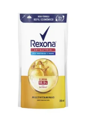 (Leve 3 pague 2) Sabonete Líquido Antibacteriano Rexona, Refil 200 mL