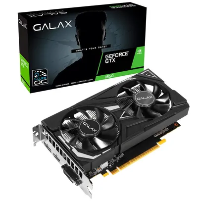 Placa De Vídeo Galax Nvidia Geforce Gtx 1650 Ex , 4GB,  1 Click Oc, GDDR6, 192 Bits, DVI, HDMI, E Displayport - 65sql8ds66e6