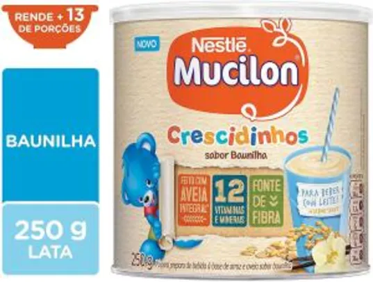 [4 un] Cereal Infantil Crescidinhos Baunilha Mucilon 250g