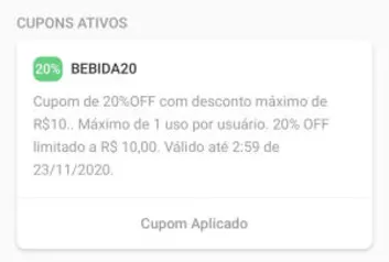 Zé Delivery: 20% de desconto até R$10