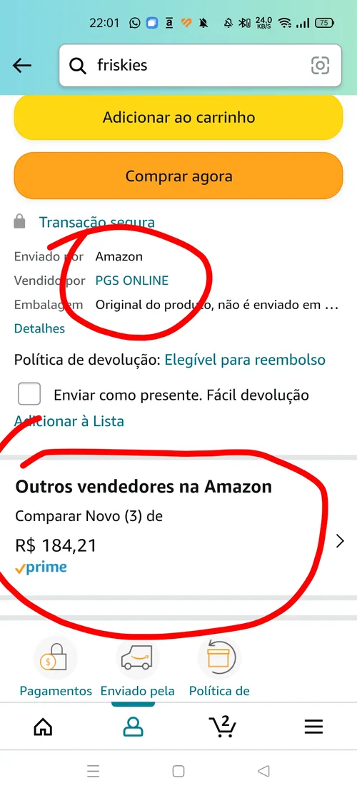 Imagem na descrição da promoção