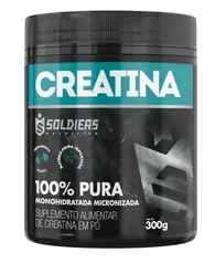 Creatina Monohidratada Pote 300g - 100% Pura Importada - Soldiers Nutrition