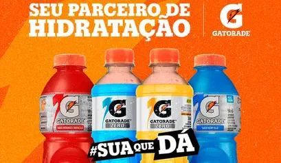 Seu parceiro de hidratação Gatorade - Ganhe sem gastar nada! 