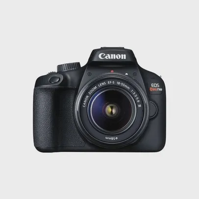 Camera Dslr Canon Eos Rebel T100 Ef-S 18-55 Iii Kit De 18Mp Com Tela 2.7 Wi-Fi - X