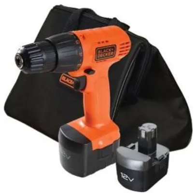 Parafusadeira Black and Decker 12V. Com duas baterias.