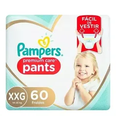 [2 fraldas]  Fralda Pampers Pants Premium Care top XXG 60 Unidades