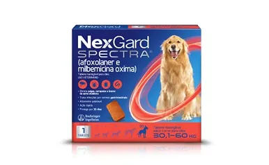 NexGard Spectra Antipulgas e Carrapatos e Vermífugo para Cães de 30,1 a 60kg