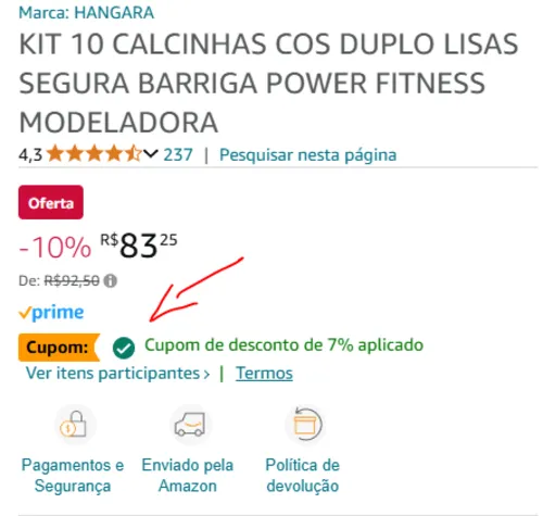 Imagem na descrição da promoção