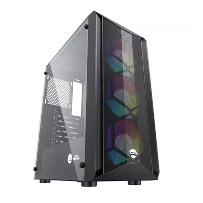 Gabinete Gamer Ninja Leaf, RGB - Com 3 Fans 