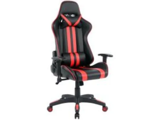 Cadeira Gamer Travel Max Reclinável - Preta e Vermelha Sports R$646