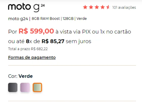 Imagem na descrição da promoção