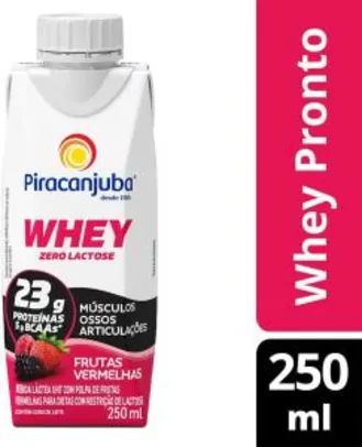 Whey Zero Lactose Piracanjuba 250ml 4 Sabores a partir de R$ 3