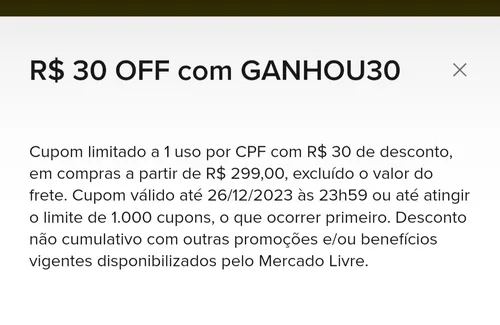 Imagem na descrição da promoção